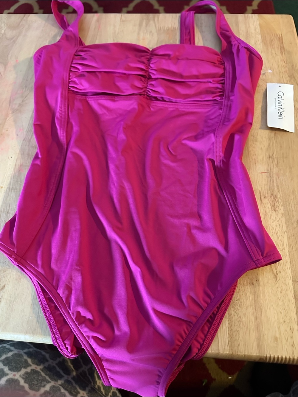 Calvin Klein Bright Fuchsia One-Piece Swim